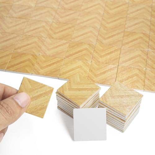 Odoria Puppenhaus Fußboden Fliesen Miniatur: 1/12 Maßstab Quadratisch Parkett Holz Diorama Raum Vintage Gräte - Mini Bodenbelag Gebäude Bauteile Schlafzimmer Wohnzimmer Handwerk DIY 36x36 cm² Odoria Puppenhaus Fußboden Fliesen Miniatur: 1/12 Maßstab Quadratisch Parkett Holz Diorama Raum Vintage Gräte - Mini Bodenbelag Gebäude Bauteile Schlafzimmer Wohnzimmer Handwerk DIY 36x36 cm² von Odoria