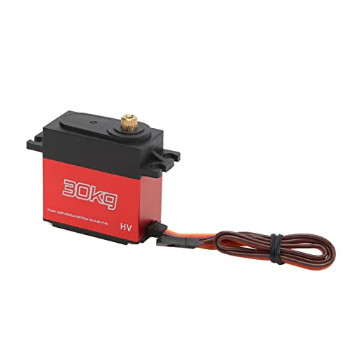 Odorkle 30 Kg RC-Lenkservo, RC-Car-Servoset aus Aluminiumlegierung, Wasserdichtes, Schnell Reagierendes Motor-Digitalservo mit 25-T-Metallservoarm von Odorkle