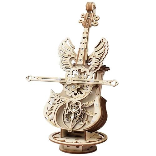 3D -Holzrätsel für Erwachsene, Cello -Musikbox DIY Holzbau Kits Jigsaw Rätsel mit Flügel Weihnachtsfeiern Vorräte 3D -Holzrätsel für Erwachsene, Cello -Musikbox DIY Holzbau Kits Jigsaw Rätsel mit Flügel Weihnachtsfeiern Vorräte von Odoukey