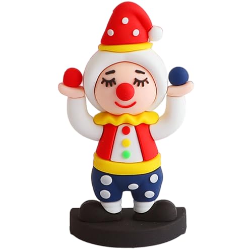 Kunst der Clownfigur, Miniatur Buntes Zirkus -Clown -Dekor, Karnevalskuchen -Topper -Ornament, Stil 5, für Heim- und Bürodekoration von Odoukey