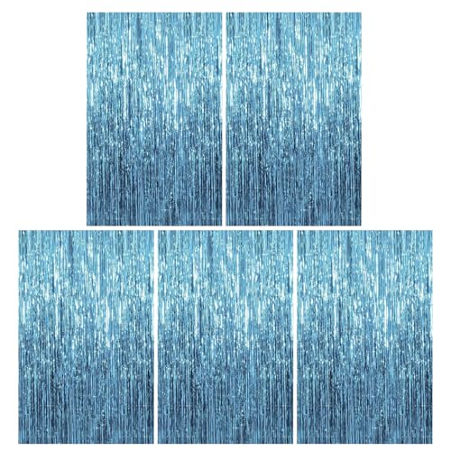 Odoukey 5pcs Blue Fringe Vorhang, Blue Tinsel Hintergrund Metallic Foil Randvorhänge 39.4x78.7in Lamettett Vorhang für Geburtstag Hochzeit Babyparty Party Odoukey 5pcs Blue Fringe Vorhang, Blue Tinsel Hintergrund Metallic Foil Randvorhänge 39.4x78.7in Lamettett Vorhang für Geburtstag Hochzeit Babyparty Party von Odoukey