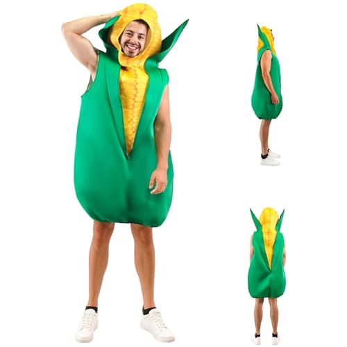 Odoukey Maiskostüm Erwachsener, lustiger festlicher Mais auf Cob Halloween Lebensmittelkostüm mit Gesichtseröffnung für Erntefestivals Food-Themen-Partys Odoukey Maiskostüm Erwachsener, lustiger festlicher Mais auf Cob Halloween Lebensmittelkostüm mit Gesichtseröffnung für Erntefestivals Food-Themen-Partys von Odoukey