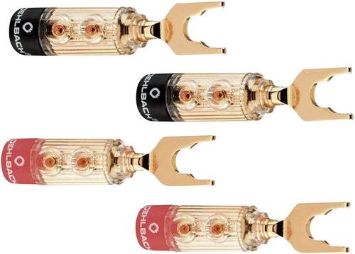 Oehlbach 3033 Lautsprecher-Steckverbinder Stecker, gerade Gold, Rot, Schwarz 4St. von Oehlbach