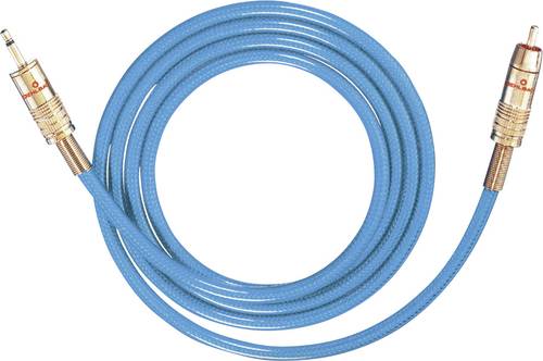 Oehlbach Cinch / Klinke Audio Anschlusskabel [1x Cinch-Stecker - 1x Klinkenstecker 3.5 mm] 5.00m Bla von Oehlbach