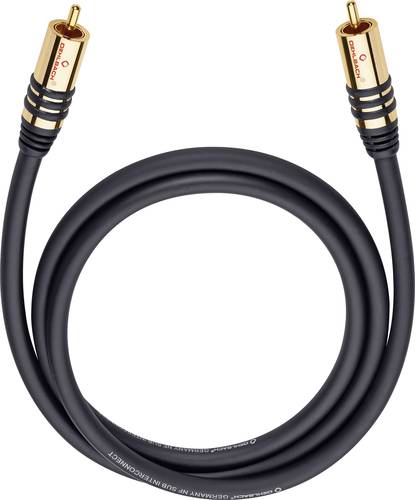 Oehlbach Cinch Audio Anschlusskabel [1x Cinch-Stecker - 1x Cinch-Stecker] 2.00m Schwarz vergoldete S von Oehlbach