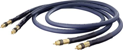 Oehlbach Cinch Audio Anschlusskabel [2x Cinch-Stecker - 2x Cinch-Stecker] 0.50m Blau vergoldete Stec von Oehlbach