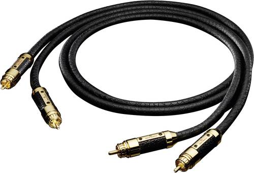 Oehlbach 13830 Cinch Audio Anschlusskabel [2x Cinch-Stecker - 2x Cinch-Stecker] 0.50m Schwarz vergol von Oehlbach