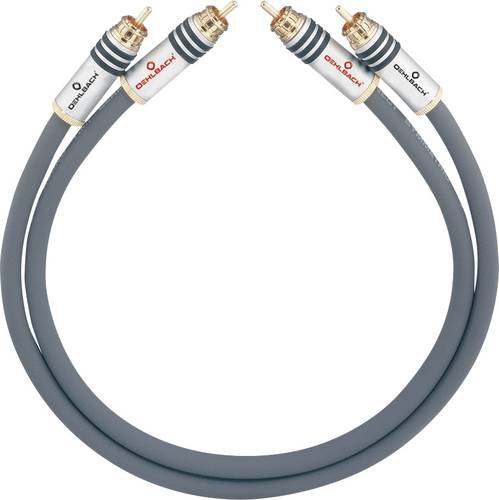 Oehlbach Cinch Audio Anschlusskabel [2x Cinch-Stecker - 2x Cinch-Stecker] 1.50m Anthrazit vergoldete von Oehlbach