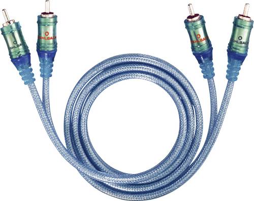 Oehlbach Cinch Audio Anschlusskabel [2x Cinch-Stecker - 2x Cinch-Stecker] 1.00m Transparent-Blau ver von Oehlbach