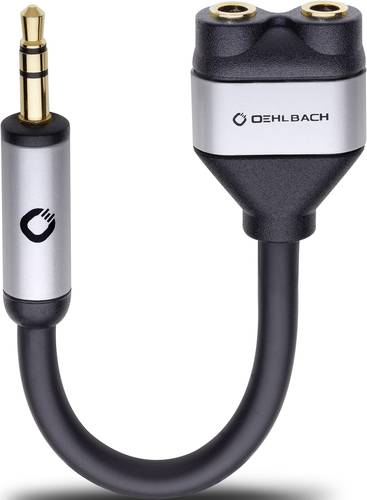 Oehlbach 60021 i-Connect J-AD Klinke Audio Y-Adapter [1x Klinkenstecker 3.5mm - 2x Klinkenbuchse 3.5 von Oehlbach