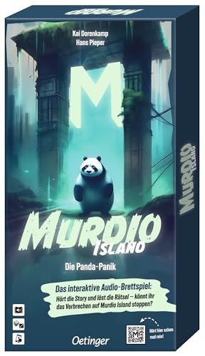 Oetinger Media, Murdio Island, Die Panda-Panik, Brettspiel, kooperatives Audio-Game für Kinder ab 10, ab 1 Spieler, 60-75 Minuten, White von Oetinger Media