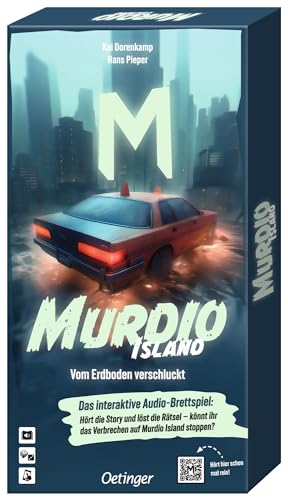 Oetinger Media, Murdio Island, Vom Erdboden verschluckt, Brettspiel, kooperatives Audio-Game für Kinder ab 10, ab 1 Spieler, 60-75 Minuten von Oetinger Media