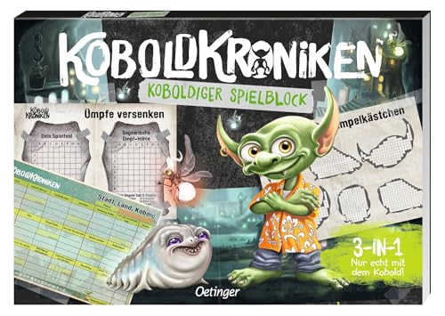 KoboldKroniken. Koboldiger Spielblock: 3-in-1 Nur echt mit dem Kobold!, White von Oetinger