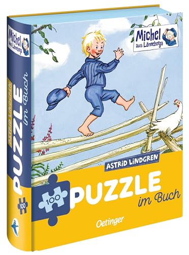 Oetinger, 100 Teile Puzzle ab 6, Michel aus Lönneberga, Puzzle im Buch, Yellow von Oetinger