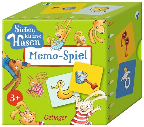 Oetinger 4260512188696 Sieben kleine Hasen, Memory, Familienspiel, Spiel für kleine Kinder Kartenspiel, Bunt von Oetinger