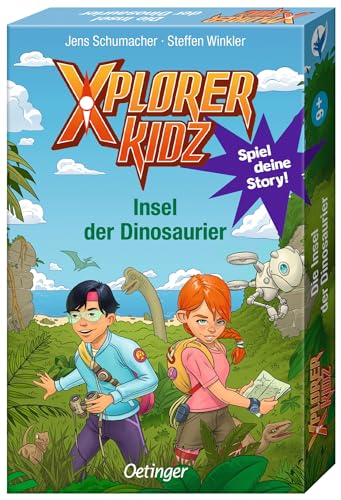 Oetinger, Xplorer Kidz, Insel der Dinosaurier, Kartenspiel, Adventure Rätsel-Spiel ab 9, Escape-Room-Spielen, ab 1 Spieler, White von Oetinger