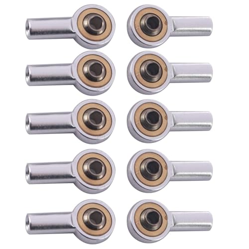 10Pcs Aluminum M2 Tie Rod End Ball Joint Link Ball Holder 2mm Steering Linkage Compatible with Tamiya MI NI 4WD RC Car Truck Crawler Boat Airplane von Oeudire