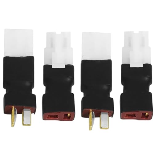 2 Paar Adapter kompatibel mit Big Tamiya Style auf Deans T Style Stecker Buchse Stecker Adapter for RC FPV Drone Auto LKW Lipo NiMH Akku Ladegerät ESC von Oeudire