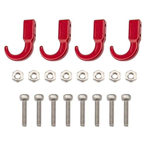 4Pack Metal Winch Hook Trailer Tow Hooks Compatible with TRX-4 Tamiya CC01 Axial SCX10 D90 1/10 RC Crawler Car von Oeudire