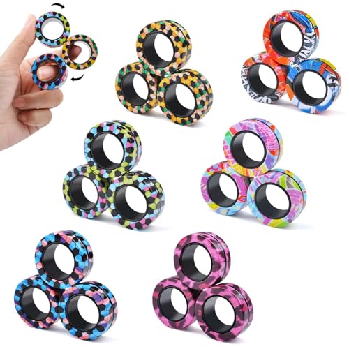 9-teiliges Zappelspielzeug-Set mit magnetischen Ringen, magnetisches Zappelspielzeug for Erwachsene gegen ADHS-Angst, Zappel-Spinner-Ringe zur Linderung, Geschenke for ab 8 Jahren alte Teenager, Oster 9-teiliges Zappelspielzeug-Set mit magnetischen Ringen, magnetisches Zappelspielzeug for Erwachsene gegen ADHS-Angst, Zappel-Spinner-Ringe zur Linderung, Geschenke for ab 8 Jahren alte Teenager, Oster von Oeudire