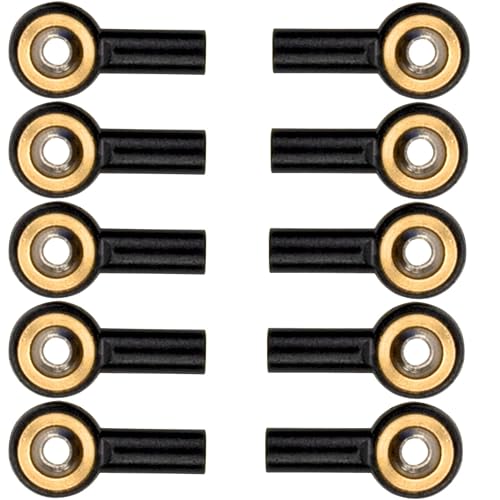 Oeudire 10 Stück M2.5 Spurstangenkopf-Kugelkopfhalter 2,5 mm Gewinde Kugelgelenkverbindung Kompatibel mit Wltoys A959 12428 144001 C14 C24 MN D90 MN99S RC Auto von Oeudire