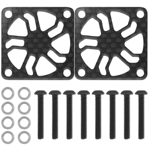 Oeudire 2 Stücke Kohlefaser RC Motor Lüfterabdeckung 40mm x 40mm Schutz for ESC Motor Kühlkörper RC Auto Boot LKW von Oeudire