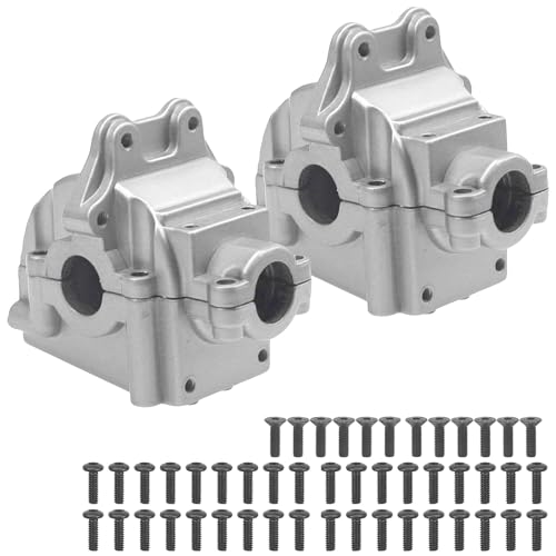 Oeudire 2er-Pack Metall-Differentialgetriebe-Gehäusedeckel, kompatibel mit WLtoys 144001 124019 124018 1/14 RC-Auto(Silver) von Oeudire