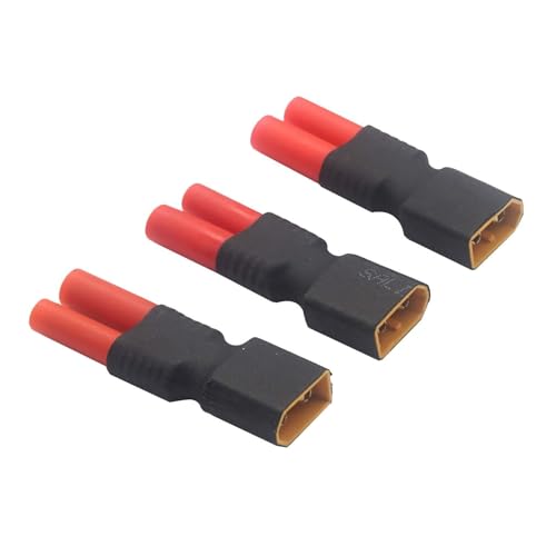 Oeudire 3Pack No XT60 XT-60 Male Plug to HXT 4.0mm Female Plug Connector Adapter for RC Car Boat Drone LiPo NiHM Battery Charger ESC von Oeudire