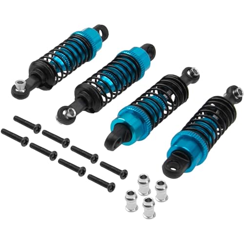 Oeudire 4er-Pack RC-Stoßdämpfer, 55 mm, kompatibel mit WLtoys A949 A959 A969 A979 K929 1/18 RC-Auto-Upgrade-Teil(Blauw) von Oeudire