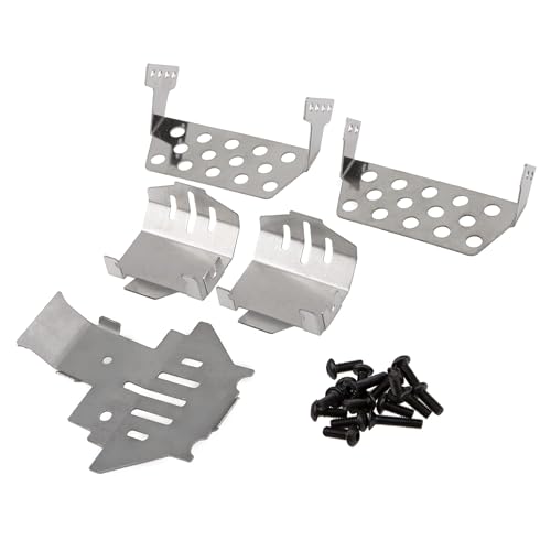 Oeudire 5PCS Stainless Steel RC Skid Plate,RC Chassis Armor Protector Plate Protection Compatible with trax TRX-4 82056-4 1/10 RC Crawler Car von Oeudire