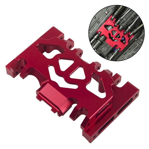 Oeudire Aluminum Alloy Gearbox Mount Base Chassis Skid Plate Compatible with trax TRX-4 Defender Bronco Blazer G500 1/10 RC Car Upgrade Parts (Red) von Oeudire