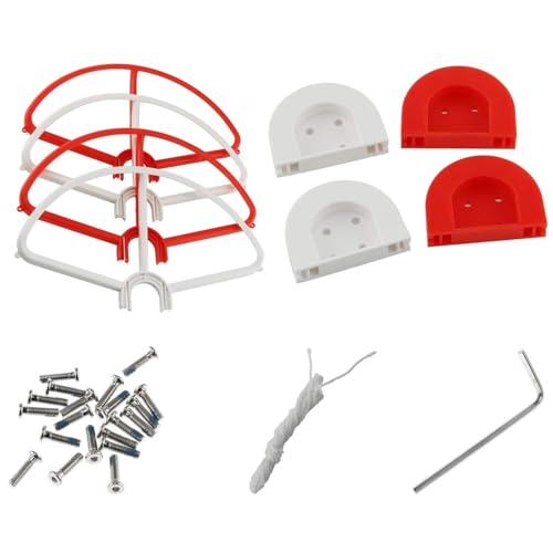 Oeudire Propellerschutz 1Set Rot und Weiß Propellerblatt Crash Guard Cover Bumper for 3 Oeudire Propellerschutz 1Set Rot und Weiß Propellerblatt Crash Guard Cover Bumper for 3 von Oeudire