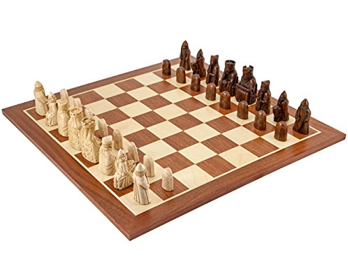 Die Isle Von Lewis L Mahagoni Schach Set von LUCOBE