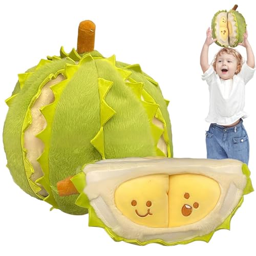 Oforest Creative Detachable Durian Plush Toy, Fruit Durian Plush Toy Peeling Fruit Doll, Cute Peeling Durian Plush Doll, Fruit Plush Toy Gifts for Christmas, Birthday von Oforest