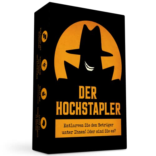 Der Hochstapler - Können Sie ihn entlarven? Bluff, Kreativität, Wortspiele und Verdächtigungen! Gesellschaftsspiel für die ganze Familie, Spiele für erwachsene, Brettspiel, Kartenspiel, Familienspiel von Oh Happy Games