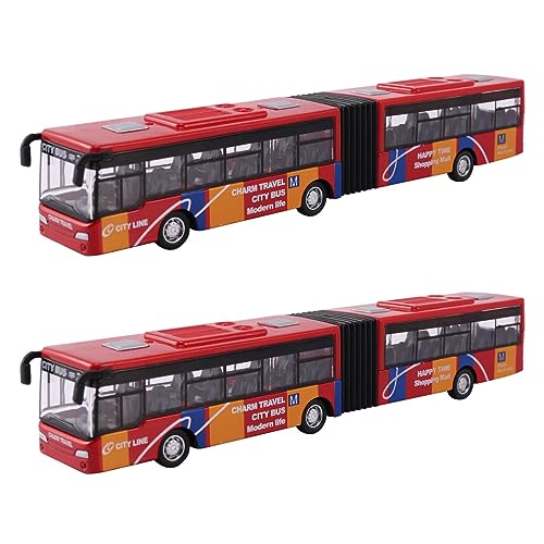 Ohewiiuk 2X Kinder Diecast Model Vehicle Bus Auto Spielzeug Kleines Baby Zurückziehen Spielzeug Rot von Ohewiiuk