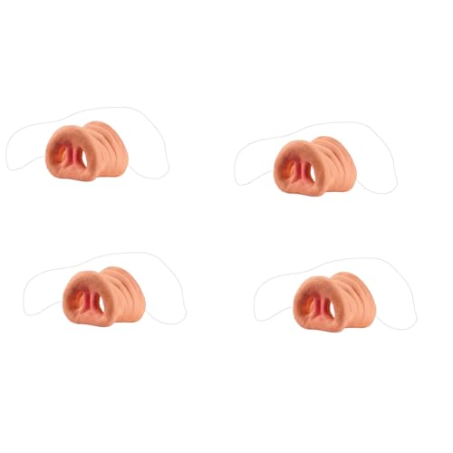 Ohewiiuk 4X Pig Nasenband KostÜM Gummi Schnauze Erwachsenes Kind Halloween Funny Tricks Geschenke von Ohewiiuk