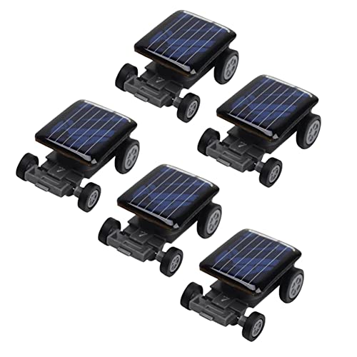 Ohewiiuk 5X Hohe Qualitaet Kleinste Mini Auto Solar Power Spielzeug Auto Racer Educational Gadget Kinder Kinderspielzeug Heisser Solar Power Toy Schwarz von Ohewiiuk