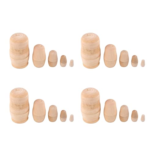 Ohewiiuk Russian Mädchen Babuschka Blank Nesting Dolls Malen Ihr Eigenes 20Er-Set von Ohewiiuk