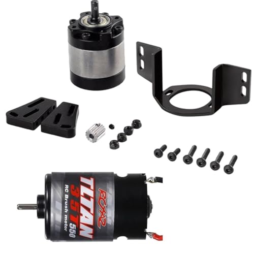 Ohulelks 550 Gebürsteter Motor Wasserdicht 35T mit 1:5 Reduktionsgetriebe für 1/14 Anhänger 1/10 RC Auto Crawler Axial SCX10 TRX4 Ersatzteile Zubehör von Ohulelks