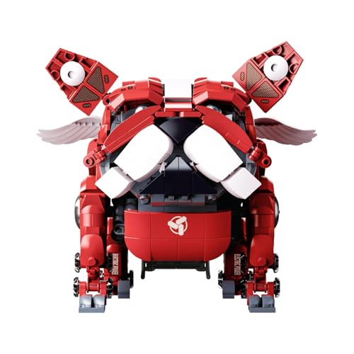 Oichy Mechanisches Bausteine Set, Bulldoggen Bauspielzeug Bewegliche Tier Bauspielzeug Geschenk für Erwachsene und Kinder (Rot) von Oichy