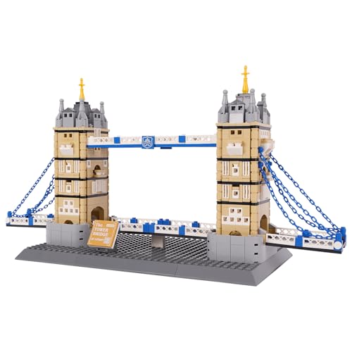 Oichy Tower Bridge Bauspielzeug Mini-Architektur Bausteinmodell Weltberühmtes Wahrzeichen Bausätze zum Sammeln und Dekorieren (969 Stück) von Oichy