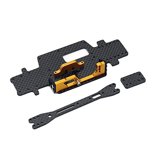 Oikabio Kohle Faser Chassis mit Metall Batterie Halterung für K969 K979 K989 K999 P929 P939 1/28 RC Auto Upgrade Teile, 2 von Oikabio