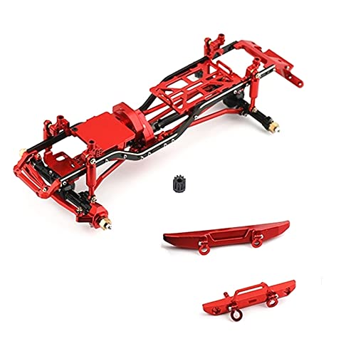 Oikabio Zusammengebautes Rahmen Chassis Kit Aluminiumlegierung für Axial SCX24 AXI00005 1/24 RC Crawler Upgrades Teil,1 von Oikabio