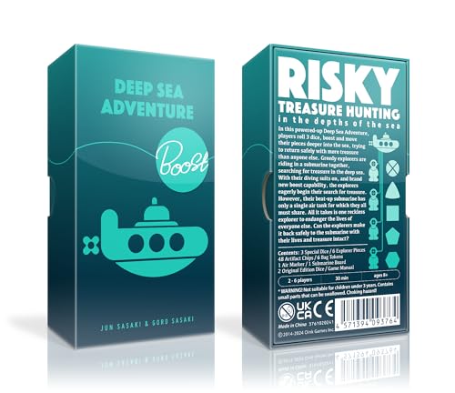 Oink Games Deep Sea Adventure Boost – preisgekröntes Push-Your Luck-Spiel, Spielen Sie sowohl Boost- als auch Originalversionen, 2–6 Spieler, ab 8 Jahren von Oink Games