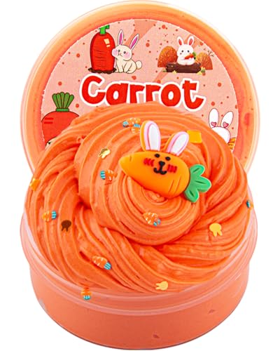 Carrot Orange Butter Slime, Schleim für Kinder, Slime Partygeschenke, Geburtstagsgeschenk, Hallowmas-Geschenk, Schleim Spielzeug für Mädchen und Jungen im Alter von 8–12 Jahren von Okaybee