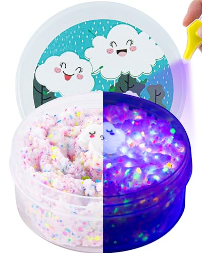 Cloud Slime, Glow in The Dark Schleim, Slime-Partygeschenke für Kinder, Sensorisches Schleim Spielzeug und EIN Halloween-Geburtstagsgeschenk für Mädchen und Jungen im Alter von 8–12 Jahren von Okaybee