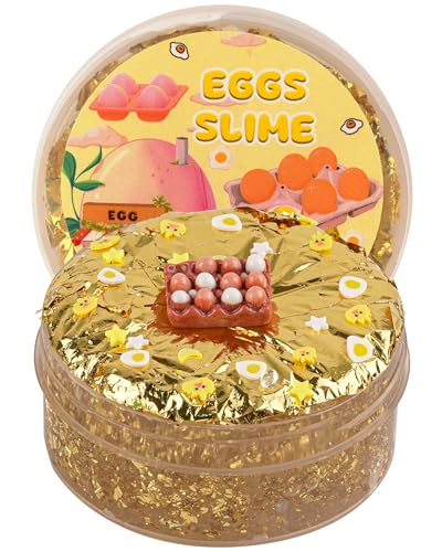 Gold Foil Slime, Clear Slime für Kinder, Schleim-Partygeschenke für Mädchen und Jungen, Sensorisches Schleim Spielzeug, Ostern, Halloween, Weihnachten, Geschenk für Mädchen und Jungen von Okaybee