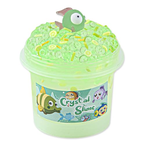 Green Fishbowl Bead Slime, Knuspriger Schleim für Kinder, Slime-Partygeschenke für Mädchen und Jungen im Alter von 8–12 Jahren, Sensorisches Schleim Spielzeug, Feiertags Geburtstags von Okaybee