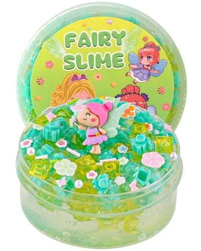 Grün & Gelb Block Bead Slime, Clear Slime für Kinder, Schleim-Party Geschenke, Sensorisches Schleim Spielzeug, Ostern, Halloween, Weihnachten, Geschenk für Mädchen und Jungen von Okaybee